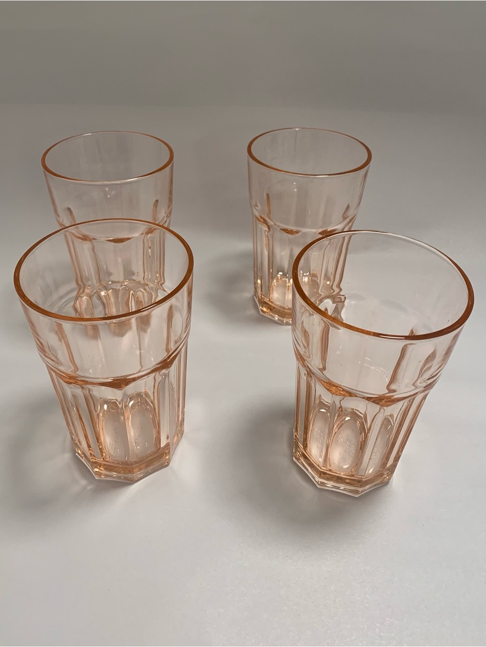 IKEA POKAL Blush Pink 14oz Glasses. Set of 4. EUC